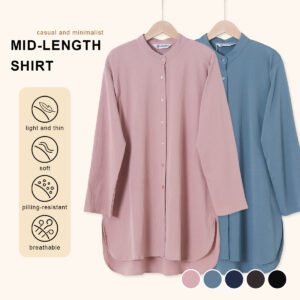 YOUMILIER Stand - Collar Mid - Length Shirt Motorcycle